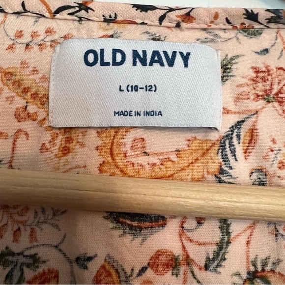 OLD NAVY Puff-Sleeve Tiered Floral-Print Swing Dress for Girls Size Large 10/12 - Picture 5 of 9